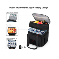 Grande boîte à lunch isotherme extensible à double compartiment pour adultes, sac à lunch tactique pour hommes pour le travail