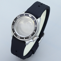 Pièces détachées pour fabricants : Boîtier de montre de plongée en acier inoxydable avec bracelet en caoutchouc respirant et ensemble de pièces de cadran de montre multifonction