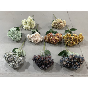Flores Artificiales de Hortensia Simuladas, de Dos Colores, de Seda, para Decoración de Bodas y Hogar - Product Image 2