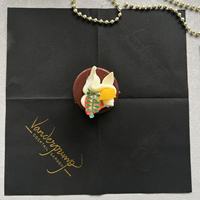 Serviettes en papier Airlaid noires pour cocktails avec feuille d'or