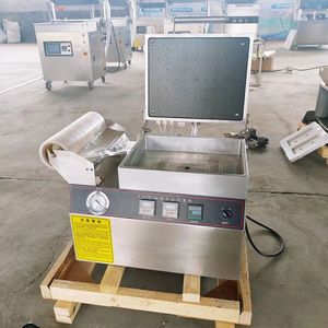 Entièrement automatique prêt repas riz viande Steak poulet porc légumes fruits Durian sous vide peau plateau scellant Machine - Product Image 6