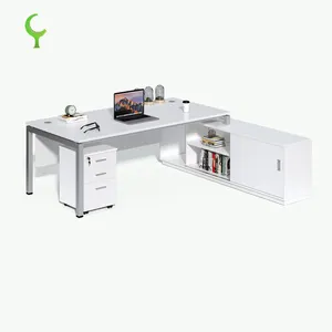 Design Custom Retro Classic Office Furniture CEO Wooden Executive Desk Manager Desk With Drawer Industrial Boss Office Desk