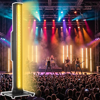 Barra de Luces LED Estroboscópicas Retro Blanco Cálido + Ámbar 8x30W, IP66 Profesional para Exteriores, Resistente al Agua, Efecto de Destello para DJ, Conciertos y Escenarios