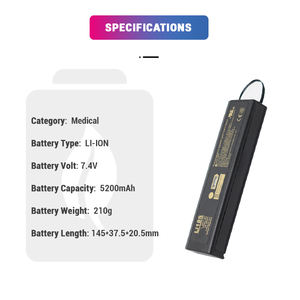 ליתיום יון <span class=keywords><strong>7.4V</strong></span> <span class=keywords><strong>5200mAh</strong></span> Li18S Li18S-5200 סוללת ליתיום יון סוללות רפואיות לציפור 5000XT 5000-XT 5A5001-1 מד חשמל דיגיטלי - Product Image 2