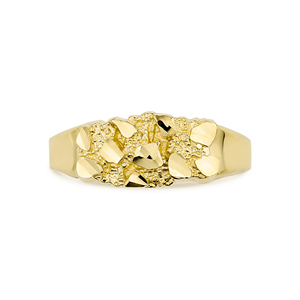 14K Vergoldeter Vintage Nugget Smashing Band <span class=keywords><strong>Ring</strong></span> Geschenk für Männer/Frauen Eleganter Statement-<span class=keywords><strong>Ring</strong></span> Perfektes Geschenk - Product Image 3