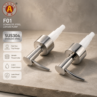 Pompe de rechange pour distributeur de savon commercial F01 en acier inoxydable SUS304, tête plate, filetage 28/400, débit 2CC