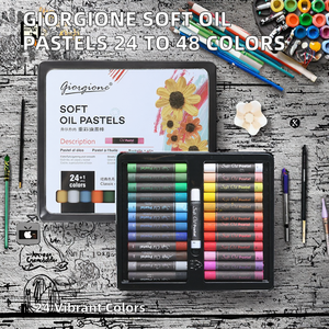 Juego de Pasteles al Óleo Giorgione en Caja de Hierro Borrable, 24 Colores No Tóxicos para Artistas, Pintura y Dibujo - Product Image 2