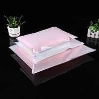 Sac en plastique transparent réutilisable avec fermeture éclair pour l'emballage express de vêtements imprimés avec logo personnalisé
