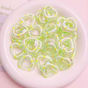 Cuentas sueltas de amor de colores pintadas a mano pesadas de chapado en Color explosivo DIY accesorios de cadena de teléfono móvil cuentas acrílicas - Product Image 5