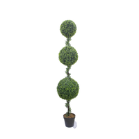 SanBao Arbre artificiel PE de 1,80 m en buis, topiaire à 3 boules, écologique, pour intérieur/extérieur, mariages, Noël, Nouvel An