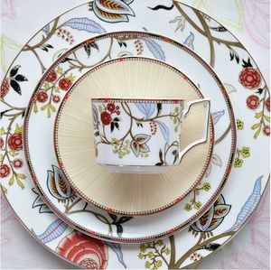 Hotel Restaurant Model Room Set Table Bone China Tableware Dinner Plate Ceramic Steak Plate Coffee suit Pastry Plate <b>Tea</b> Set - Product Image 1