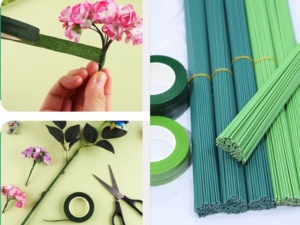 <span class=keywords><strong>Mayla</strong></span> 12mm Papier Fleuriste Artisanat Projets Vert Clair Vintage Pétale Motif Imperméable Acrylique Floral Masking Tape Ancre Vintage - Product Image 2