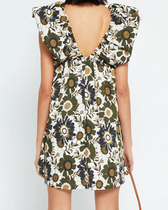 Vestido Corto <span class=keywords><strong>de</strong></span> Verano 2025 para Mujer, Sin Mangas, Cuello en V Profundo, Tirantes Cruzados, Cintura Ajustada con Lazo, Estilo Informal para <span class=keywords><strong>Fiesta</strong></span> o Cóctel - Product Image 4