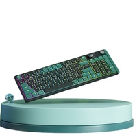 Clavier mécanique USB trois modes, interrupteurs rouges à profil bas, touches PBT double-shot, éclairage RGB arc-en-ciel, N-key rollover complet 95 touches