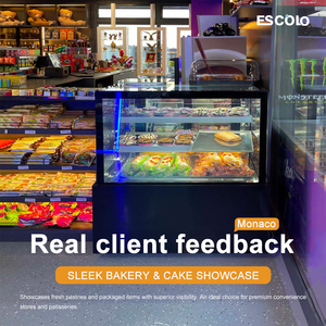 <span class=keywords><strong>Congélateur</strong></span> vertical moderne avec portes coulissantes arrière pour présentation de gâteaux et confiseries, avec compresseur, pour showroom - Product Image 2
