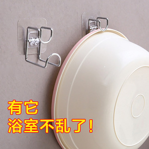 Soumei Hidemi Stainless Steel Slip <b>Hook</b> Single Strong <b>Adhesive</b> Bathroom Kitchen Sink Storage <b>Hook</b> - Product Image 1
