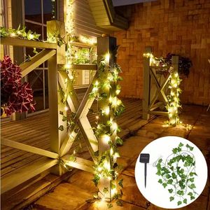 Guirlandes lumineuses LED en rotin et fil de cuivre, à piles, imitation lierre de Boston, pour la décoration de table de Noël - Product Image 3