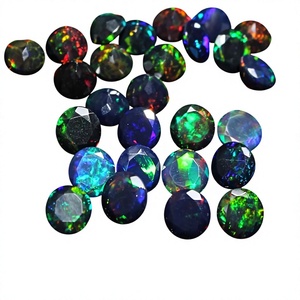 Opale noire naturelle Jaura Jewels de Rare Gems Factory, taille brillante, facettée, irisée, pierre libre, logo personnalisé, Rajasthan - Product Image 3