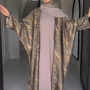 Cárdigan Loriya Moderno con Mangas Murciélago para Mujeres Musulmanas, Estilo Abaya, Moda Islámica Modesta - Product Image 1