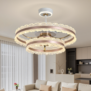 <span class=keywords><strong>Ventilador</strong></span> de techo LED de lujo moderno con lámpara de araña para banquete, Hotel, salón, Villa, sala de estar, comedor, decoración, iluminación de <span class=keywords><strong>ventilador</strong></span> - Product Image 6