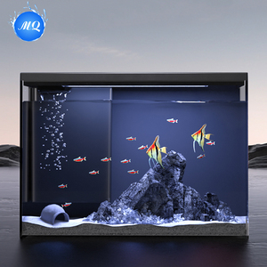 Inteligente tanque de peixes sala pequena casa desktop ecológico paisagismo preguiçoso aquário mini - Product Image 1