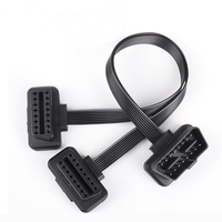 1 × توصيل ذكر إلى 2 × موصلات أنثى OBD2 مقسم 1 إلى 2 ص محول 2-اتجاه كابل تمديد OBD 30