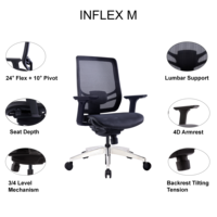 Chaise de bureau ergonomique moderne pivotante avec dossier dynamique, soutien lombaire réglable et vérin à gaz classe 4 pour espace de travail, vente en ligne, OEM