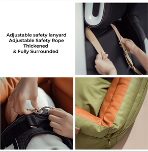 Asiento de coche grande personalizado para perros, cama de lujo con patrón sólido, refuerzo de Metal, asiento trasero para mascotas, funda de viaje, productos de diseño para perros - Product Image 5