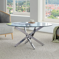 2026 Neues Design Mindestbestellmenge 50 Stück Fabrik Großhandel 2026 Bestseller Wohnzimmermöbel Ovaler Couchtisch Modernes Design Glas-Esstisch