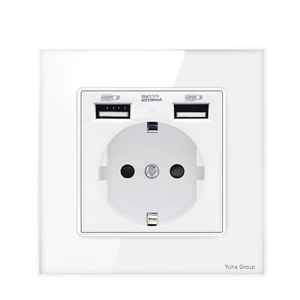 Panel Táctil Estándar para Chimenea, Acero Inoxidable Cepillado Gris, Estándar Europeo 86, Interruptor de Pared Francés, Enchufe de 16A Tipo C con Carga Rápida - Product Image 5