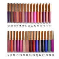 Produit phare : Cosmétiques à marque privée, gloss à lèvres minéral et rouge à lèvres liquide mat velours nude, colorés, avec logo personnalisé, résistants à l'eau