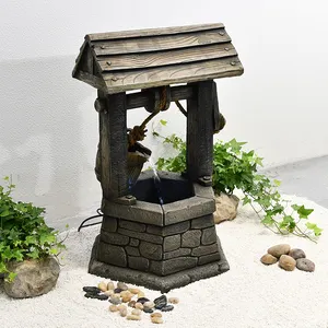 Popular Items 2022 Water Fountain Outdoor Home Decoration Waterfall Fountain Outdoor Wall Waterfall Decor With LED