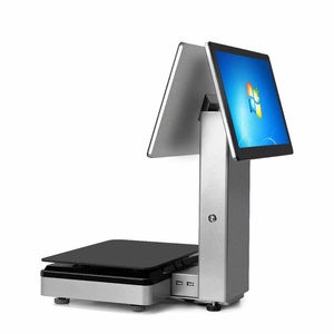 Doble pantalla táctil de 15,6 pulgadas, báscula AI POS, caja registradora inteligente POS, báscula de pesaje con impresora térmica de 58mm <span class=keywords><strong>para</strong></span> verduras al por menor - Product Image 5