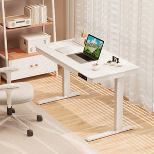 Escritorio de Oficina Minimalista con Elevación Eléctrica de Madera Maciza, Vidrio <span class=keywords><strong>Templado</strong></span>, Ergonómico, Duradero, con Funciones Automáticas de Acero, Escritorio Inteligente para <span class=keywords><strong>Estudio</strong></span> - Product Image 2