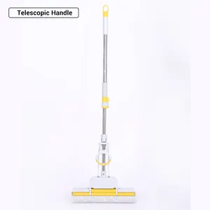 House cleaning tools sponge mop quick clean double roller sponge mop with mop head