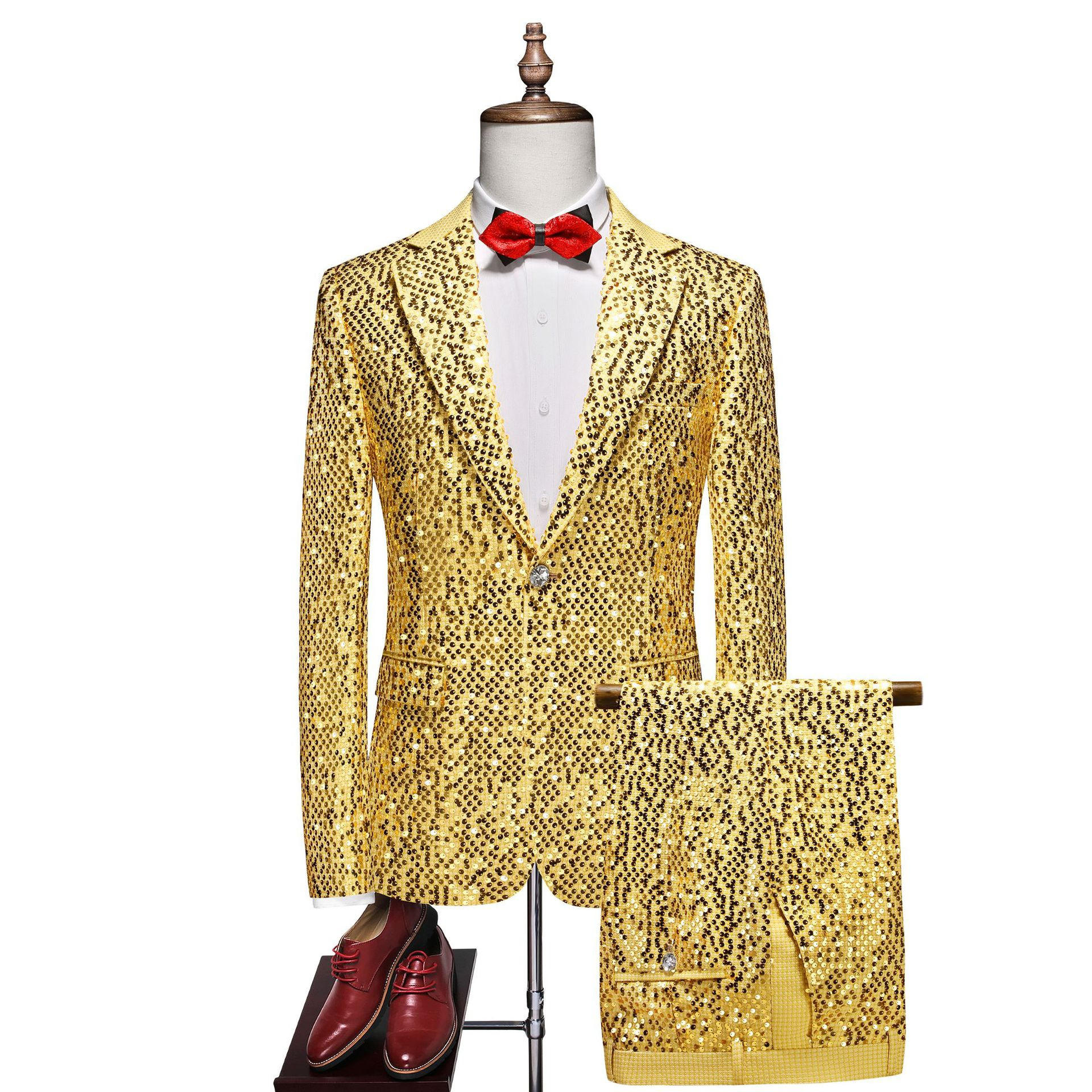 Luxury Gold Blazers High Quality Men's Women's Fashion