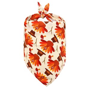 Pañuelo Triangular para Perro con Estampado de Hojas de Calabaza Otoñales, Accesorio para Mascotas de Acción de Gracias, Pañuelos con Estilo Novedoso para Perros - Product Image 2