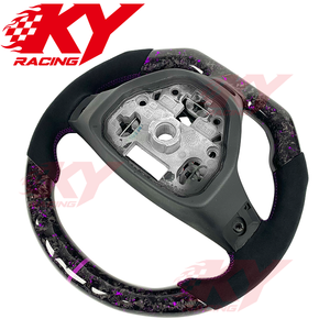 Volant de voiture sport en fibre de carbone forgée LED personnalisé pour Chevrolet Malibu Cruze, compatible avec Camaro Silverado Corvette C6 C7 C8 - Product Image 3