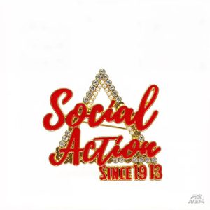 Broche Personalizable de la Hermandad Griega DST con Diseño de Logotipo de Capital <span class=keywords><strong>Delta</strong></span> 1913 en Esmalte Duro Exquisito - Product Image 3