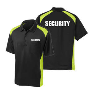 T-shirts de sécurité en polyester, uniforme de portier et de gardien de <span class=keywords><strong>corps</strong></span>, vêtements de travail, polo unisexe, performance sportive, polo personnalisé avec logo - Product Image 2