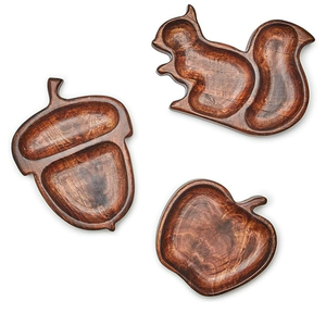 Plato de madera con forma de ardilla para bebé, bandeja de alimentación dividida, <span class=keywords><strong>vajilla</strong></span> para niños y niños pequeños, diseño de animales personalizado - Product Image 1