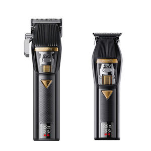 Cortapelos profesional Maglve Motor de alta velocidad Zero Gapped DLC T Blade Trimmer para barberos Fuente de alimentación USB - Product Image 1