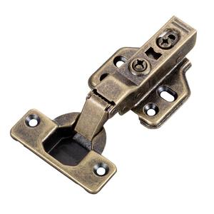 Bisagra de Hierro con Amortiguación Hidráulica de Bronce Antiguo, Silenciosa, Curva Grande, Curva Media, Bisagra de Resorte para Puerta de Armario - Product Image 1