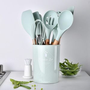 ชุดอุปกรณ์ครัวซิลิโคนด้ามไม้พร้อมโลโก้สั่งทำพิเศษ ทนความร้อน - Product Image 2