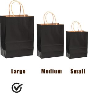 ถุงกระดาษคราฟท์สีน้ำตาลรีไซเคิลได้ เป็นมิตรกับสิ่งแวดล้อม จากโรงงานผู้ผลิต พร้อมริบบิ้นเคลือบ สำหรับบรรจุภัณฑ์อาหารแบบนำกลับบ้านและเสื้อผ้า - Product Image 2