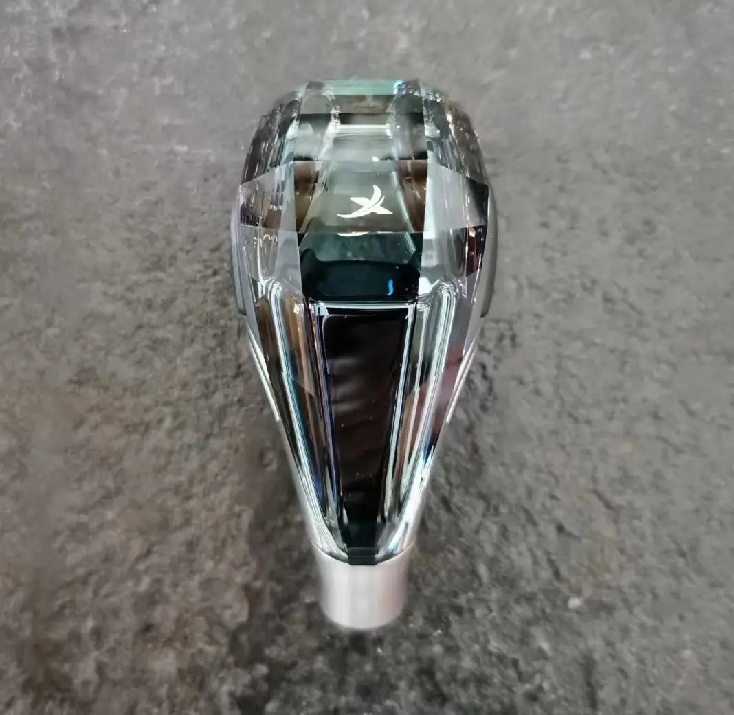 Benutzer definiertes Logo hochwertige Kristall LED Shifter RGB Schaltknauf Penis Schaltknauf Pomo Innendekoration