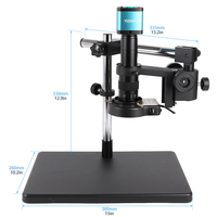 48MP 4K 1080P HD-MI USB Vidéo Microscope Caméra 180X Zoom C Mount Lens Microscopes Numériques Support Universel pour Laboratoire