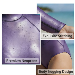 Traje de Neopreno de Manga Larga de 2MM con Cierre Trasero, Colorido y de Piel Suave, para Buceo Libre, Natación y Deportes Acuáticos, con Logotipo Personalizado - Product Image 4