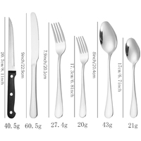 Ensemble de couverts noirs pour 8 personnes, couverts en acier inoxydable, ensemble de 53 pièces, ensemble de couverts noirs mats avec couteaux à steak