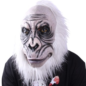 Masque de singe intégral en latex, <span class=keywords><strong>costume</strong></span> de déguisement d'animal primate (chimpanzé, singe) pour Halloween, Noël, anniversaire, mascarade, effrayant et amusant - Product Image 3